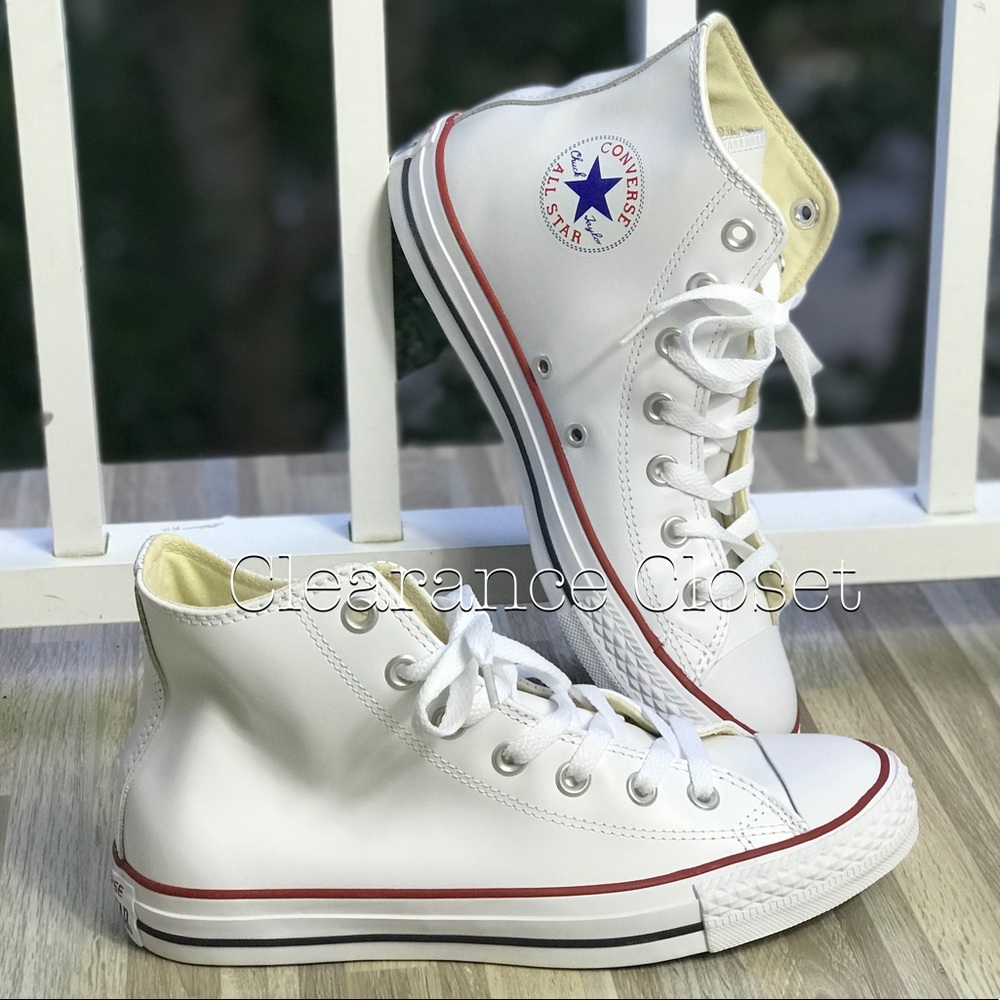 NWT Converse AdVulc Ctas HI White Leather W AUTHEN - Picture 6 of 8
